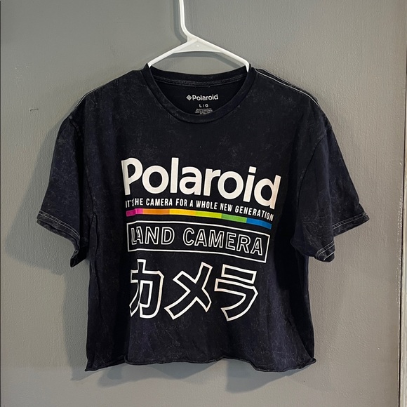 Polaroid Black Boxy Graphic T-Shirt L - Picture 1 of 4